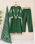 Embroidered Cotton 3 Piece Suit for Women